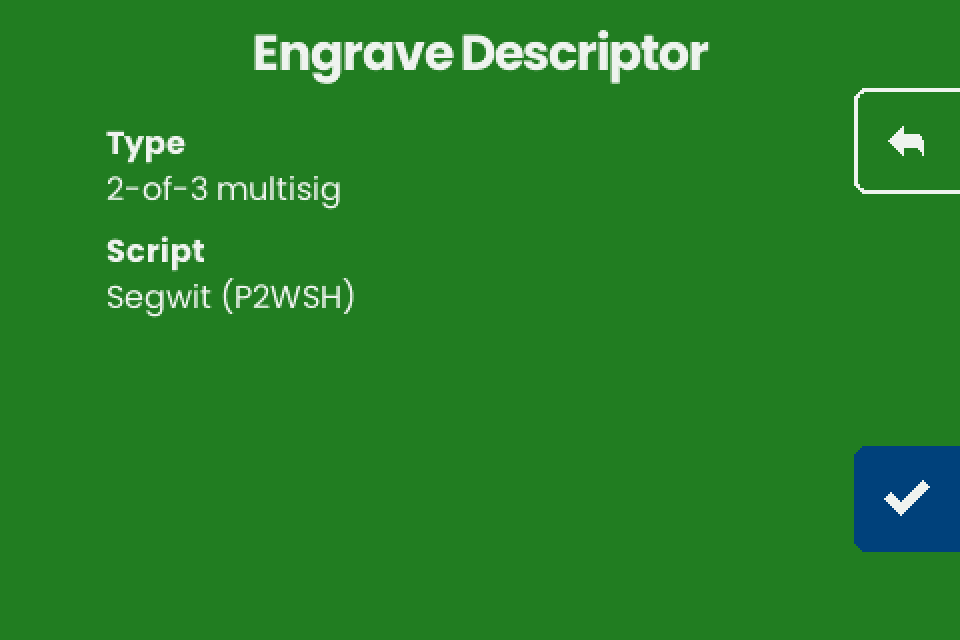 Engrave Descriptor for the demo 2-of-3 wallet