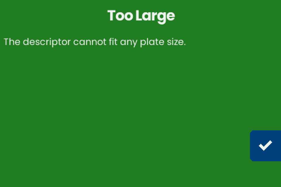 Too Large error screen